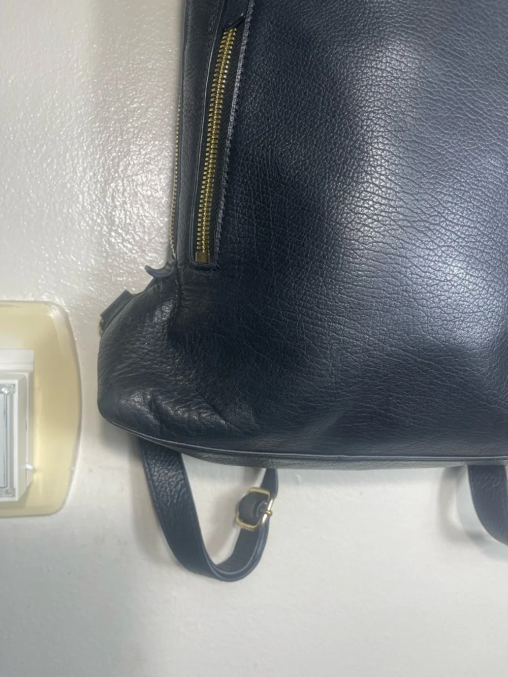 Margot Black Backpack with Luxurious Leather and Minimalist design